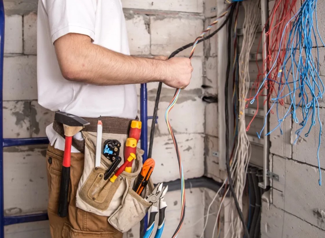 Professional Electricians at Work